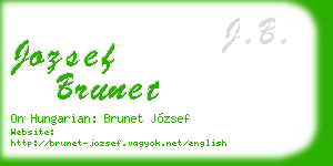 jozsef brunet business card